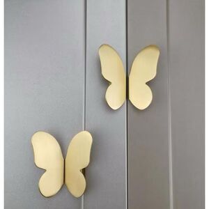 Butterfly Brass Cabinet Knob Modern Dresser Drawer Pull